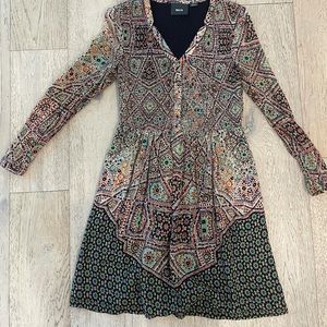 Maeve Long-Sleeved Printed Dress (XS)